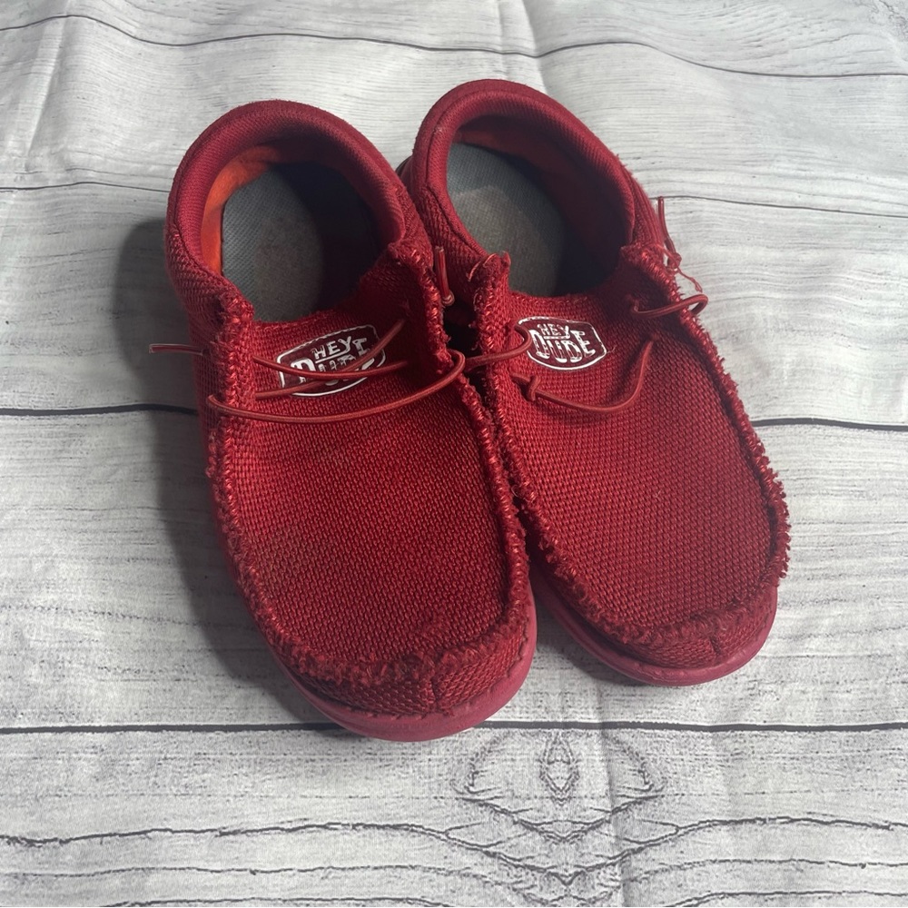 Red Hey Dude Shoes
